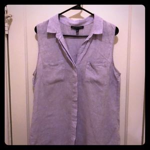 Lavender linen sleeveless top